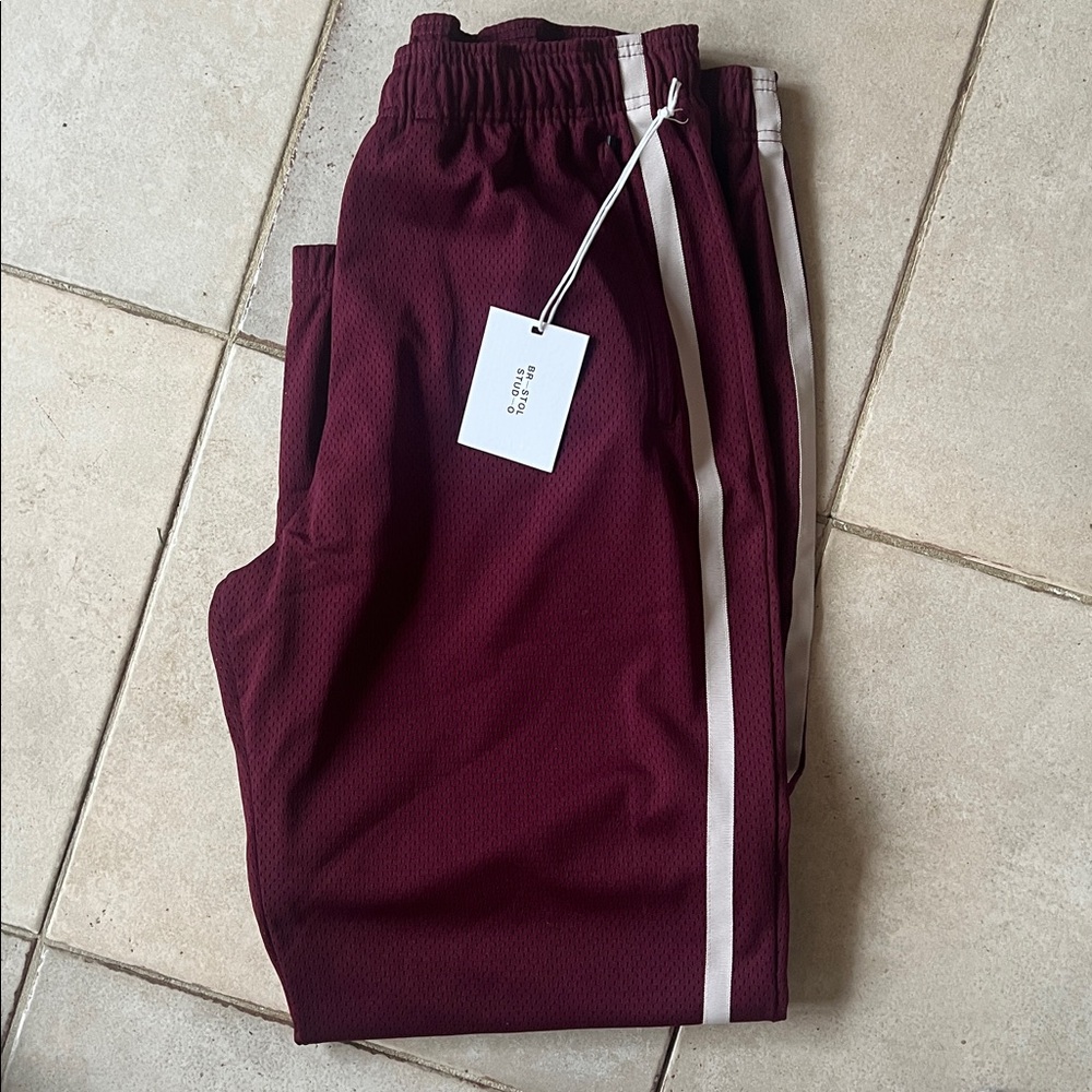 Bristol Studio Maroon Basketball Warmup Pants - Picture 5 of 7